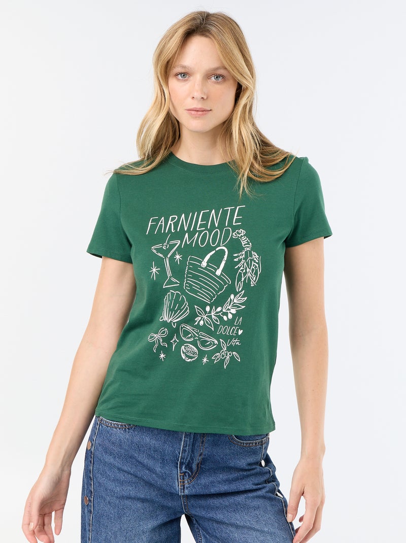 T-shirt stampata Rosso - Kiabi
