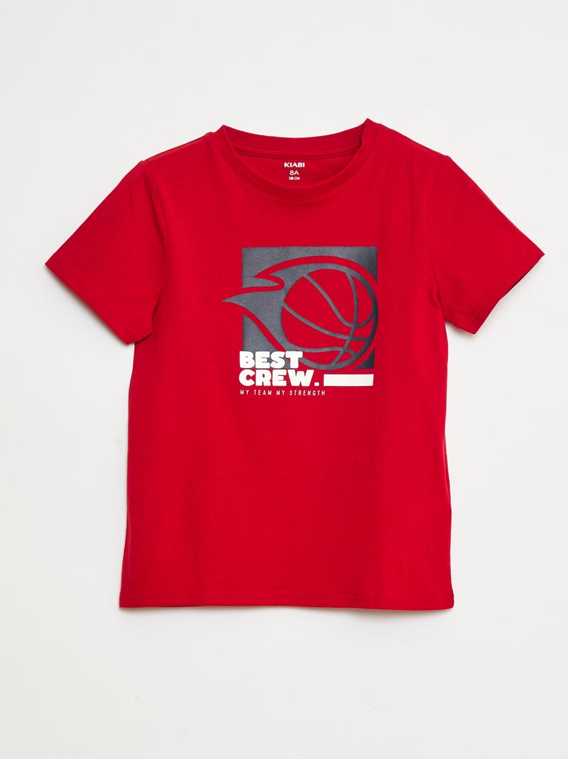 T-shirt stampata Rosso - Kiabi