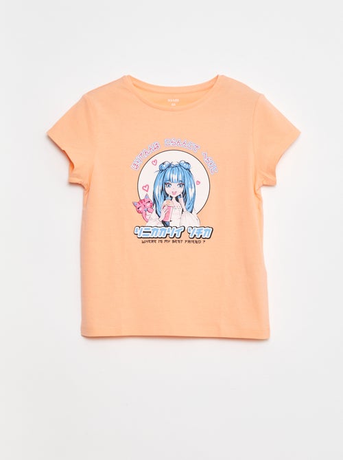 T-shirt stampata scollo tondo a maniche corte - Kiabi
