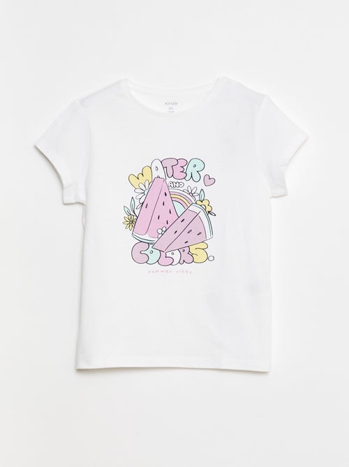 T-shirt stampata scollo tondo a maniche corte - Kiabi