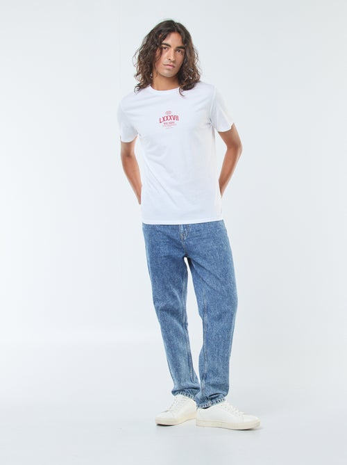 T-shirt stampata scollo tondo a maniche corte - Kiabi