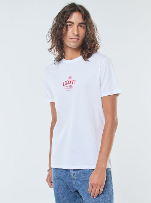 T-shirt stampata scollo tondo a maniche corte - Kiabi