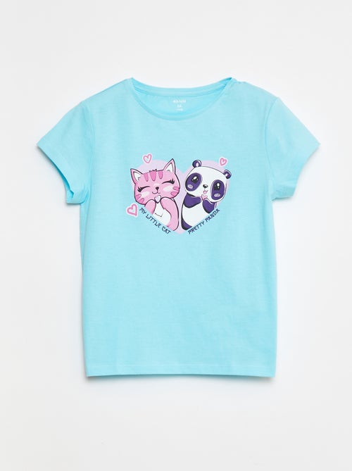 T-shirt stampata scollo tondo a maniche corte - Kiabi