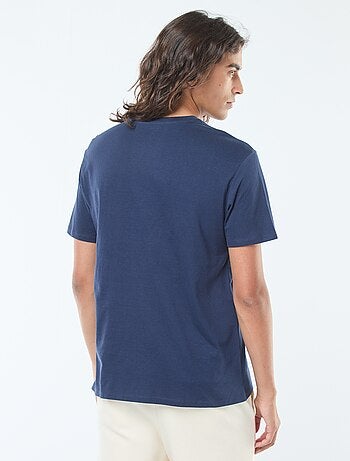 T-shirt stampata scollo tondo a maniche corte