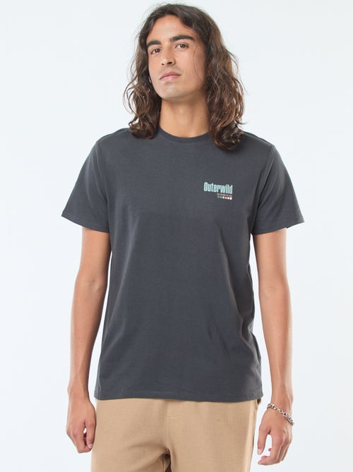 T-shirt stampata scollo tondo a maniche corte - Kiabi