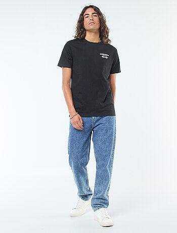 T-shirt stampata scollo tondo a maniche corte