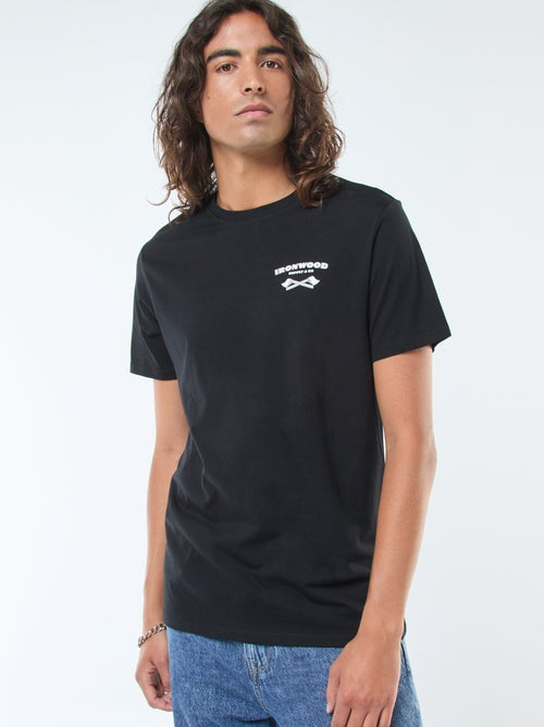 T-shirt stampata scollo tondo a maniche corte - Kiabi