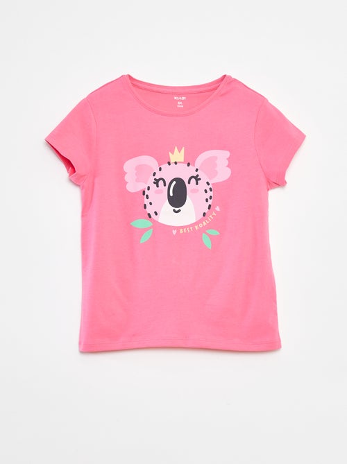 T-shirt stampata scollo tondo a maniche corte - Kiabi