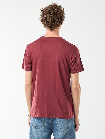 T-shirt stampata scollo tondo a maniche corte