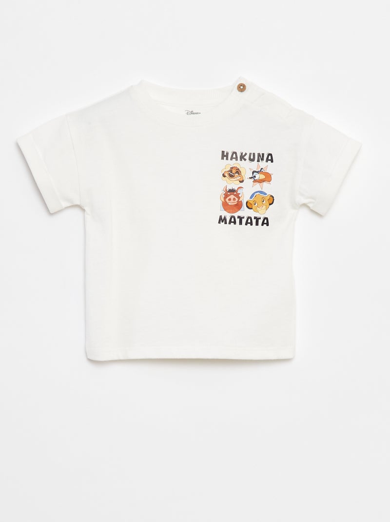 T-shirt stampata 'Simba' Bianco - Kiabi