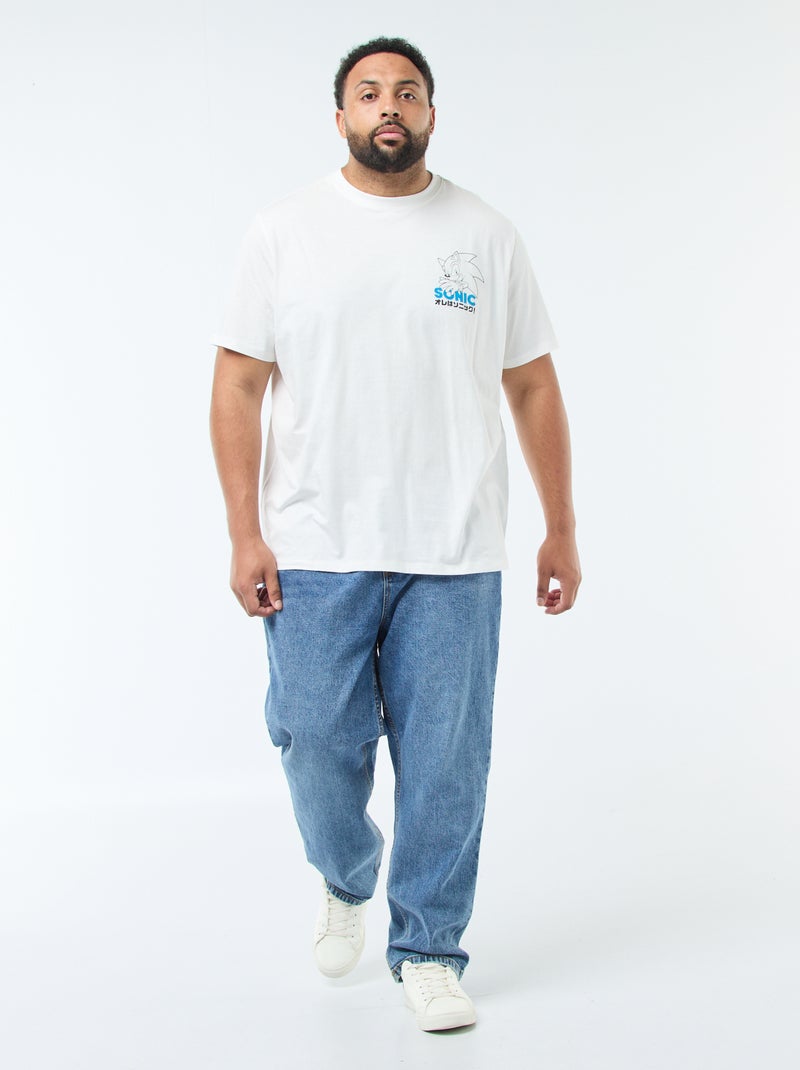 T-shirt stampata 'Sonic' Bianco - Kiabi
