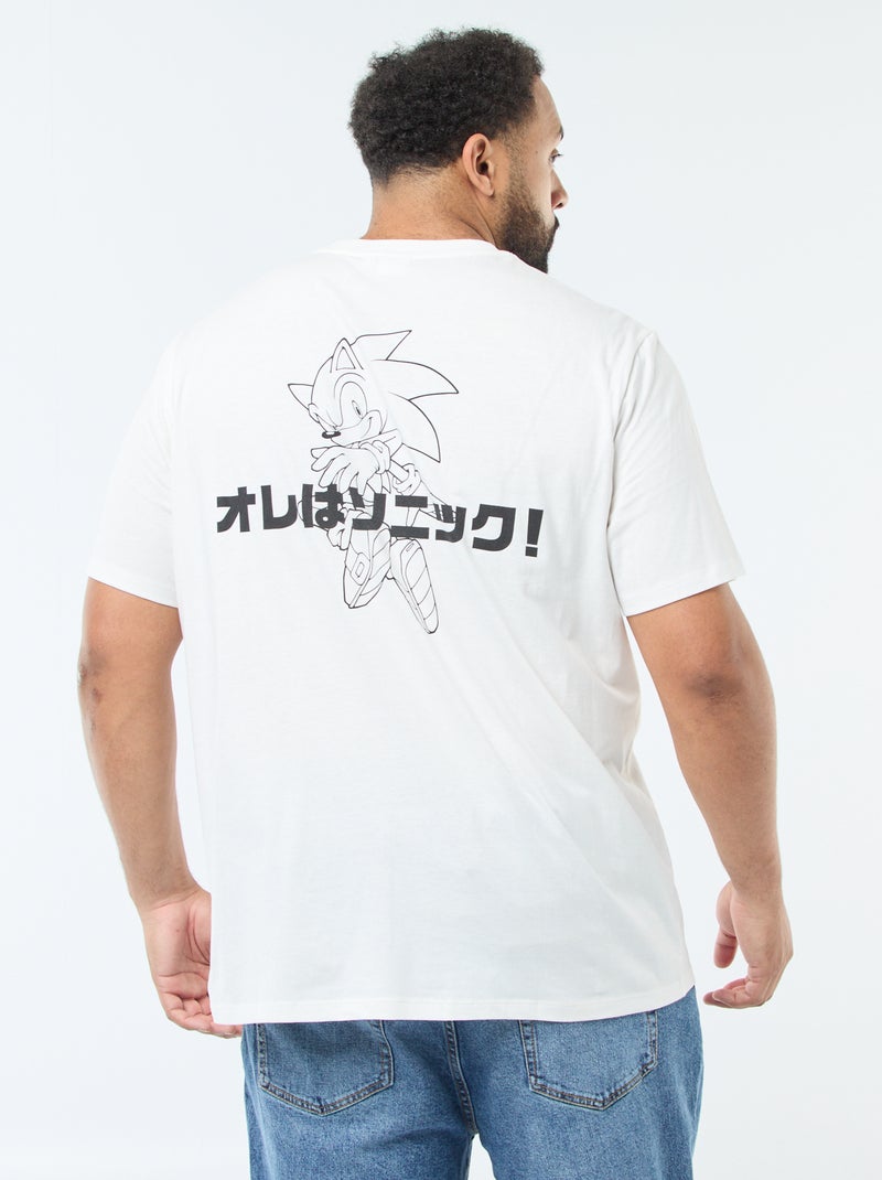 T-shirt stampata 'Sonic' Bianco - Kiabi