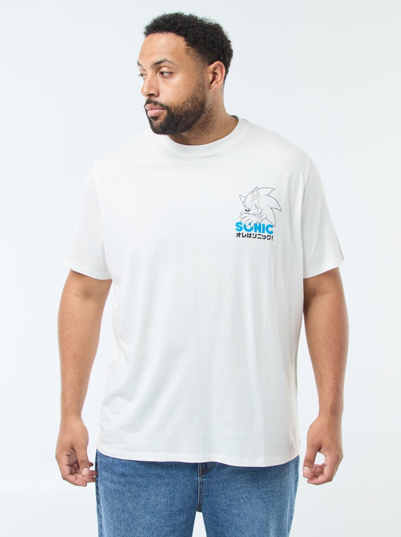 T-shirt stampata 'Sonic' Bianco - Kiabi