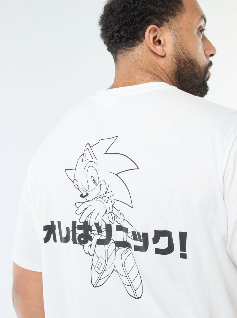 T-shirt stampata 'Sonic' Bianco - Kiabi