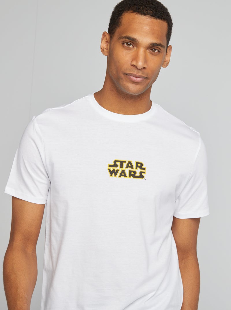 T-shirt stampata 'Star Wars' a maniche corte BIANCO - Kiabi