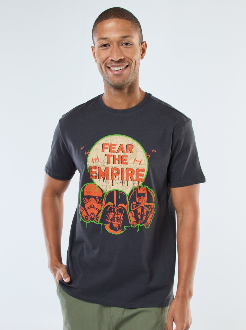 T-shirt stampata 'Star Wars' a maniche corte Grigio - Kiabi