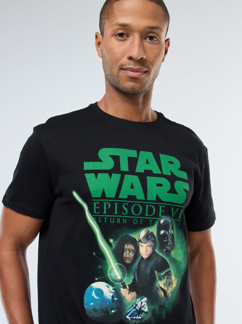 T-shirt stampata 'Star Wars' a maniche corte Nero - Kiabi
