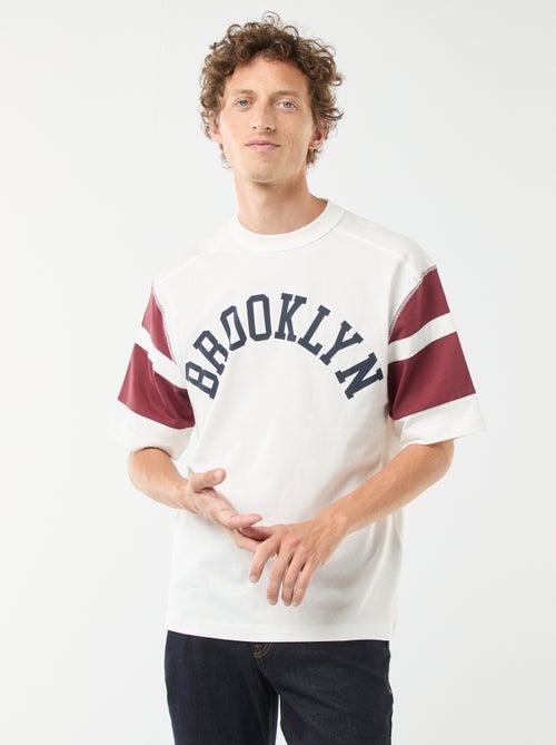 T-shirt stampata stile sportivo 'Brooklin' a maniche corte - Kiabi