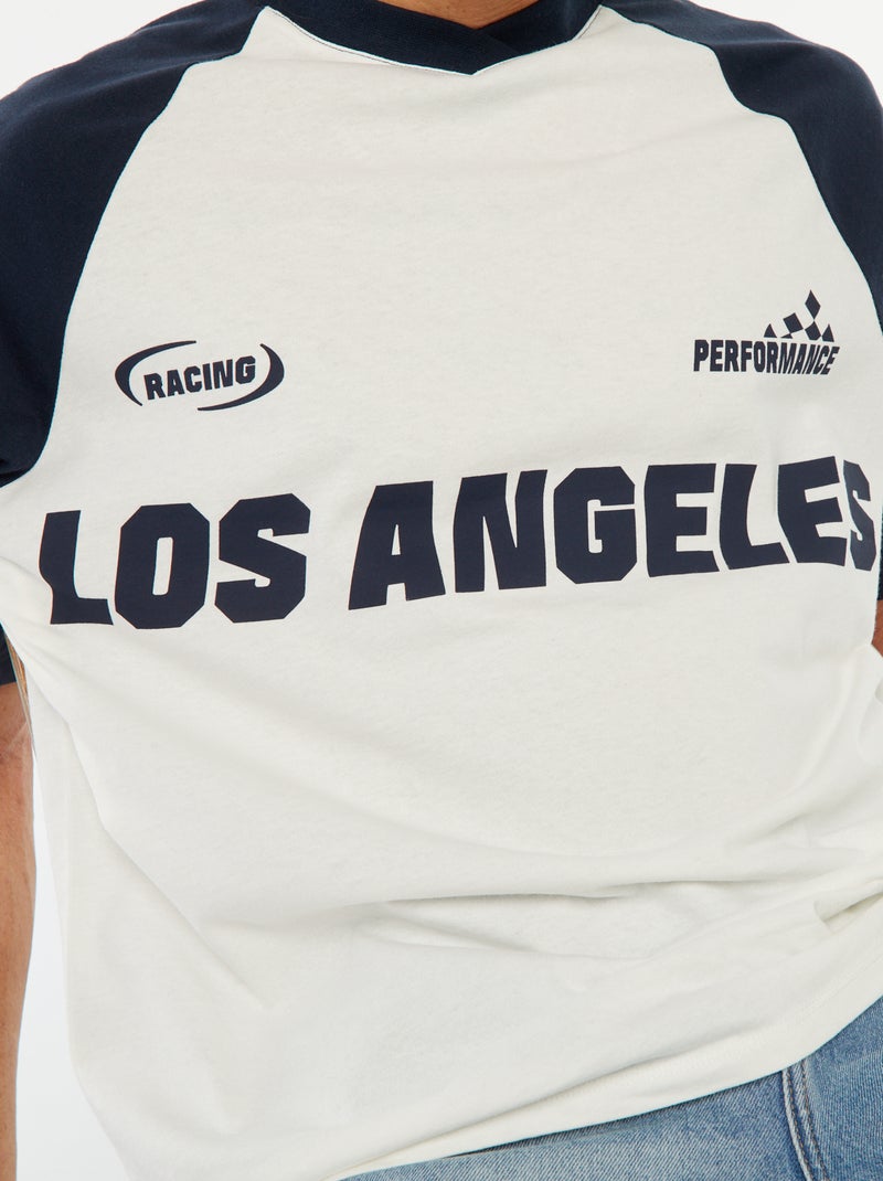 T-shirt stampata stile sportivo 'Los Angeles' Blu - Kiabi