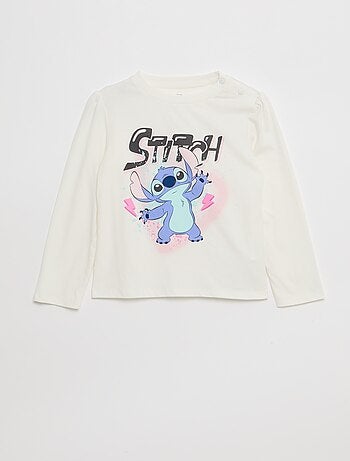 T-shirt stampata 'Stitch' a maniche corte - collezione facile da indossare