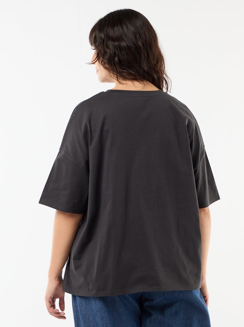 T-shirt stampata 'Stitch' Nero - Kiabi