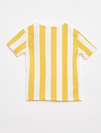 T-shirt stampata 'summer' maniche corte a righe