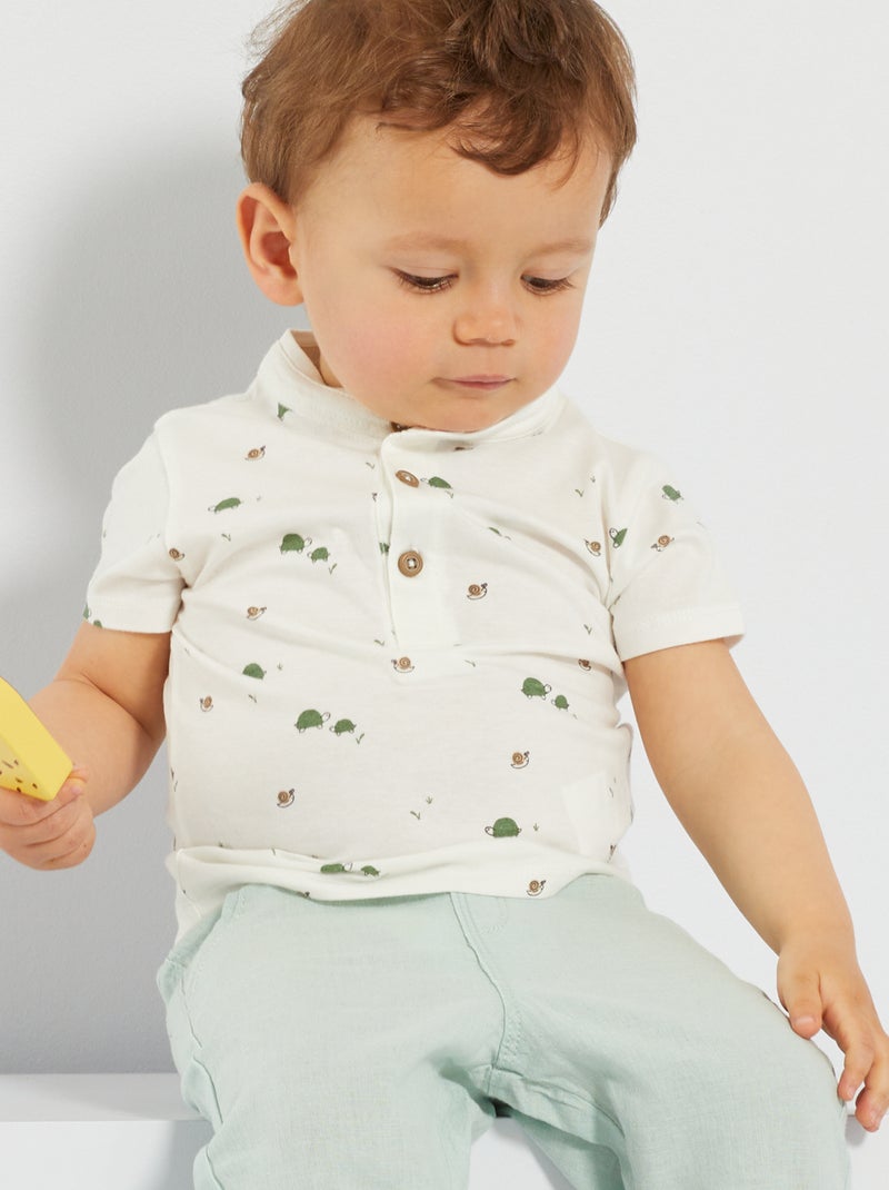 T-shirt stampata 'tartarughe' BIANCO - Kiabi