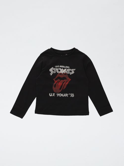 T-shirt stampata 'The Rolling Stones' in cotone tinta unita - Kiabi