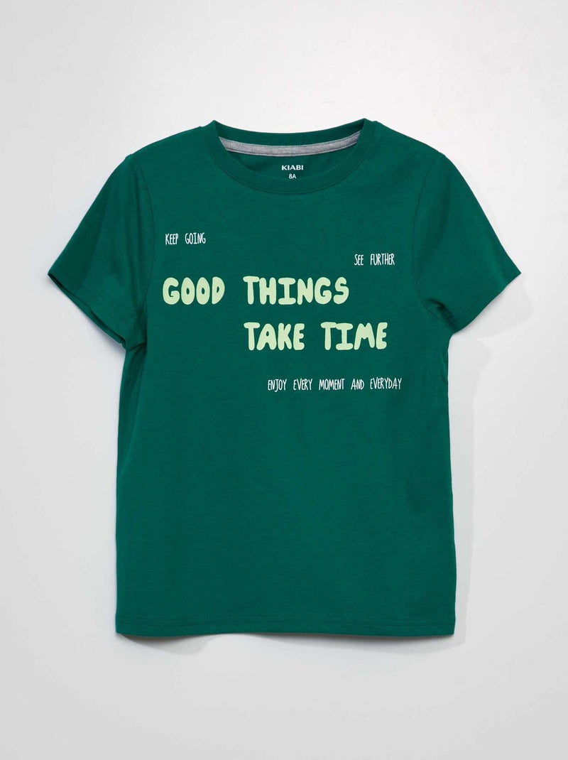 T-shirt stampata VERDE - Kiabi