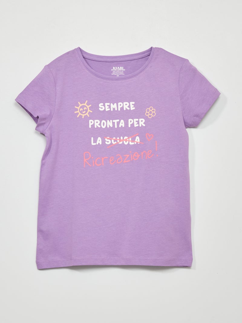 T-shirt stampata VIOLA - Kiabi
