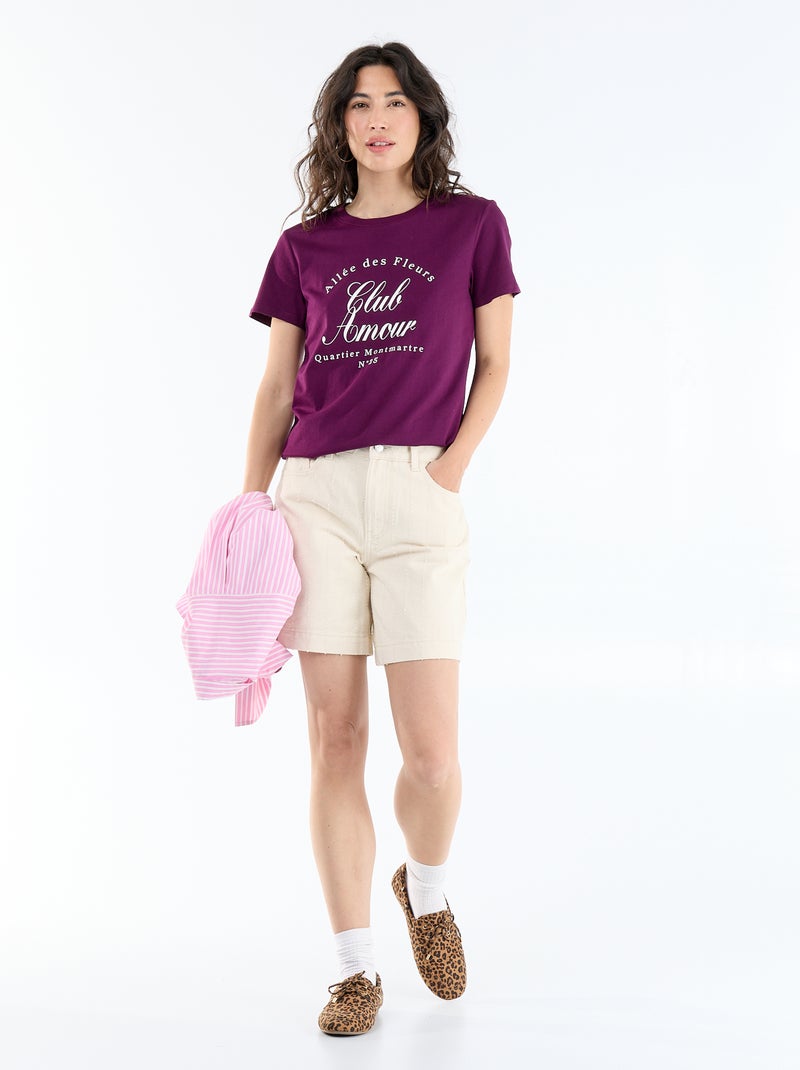 T-shirt stampata Viola - Kiabi