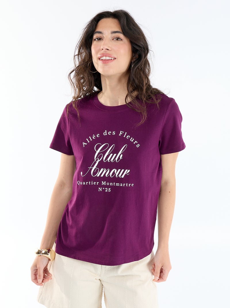 T-shirt stampata Viola - Kiabi