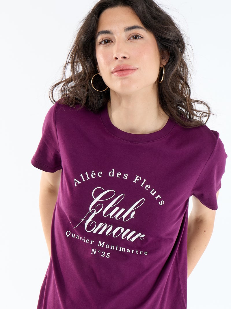 T-shirt stampata Viola - Kiabi