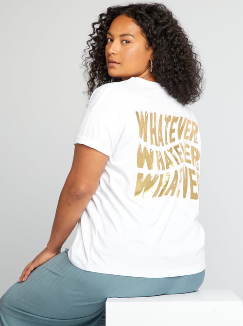 T-shirt stampata 'whatever' - Kiabi