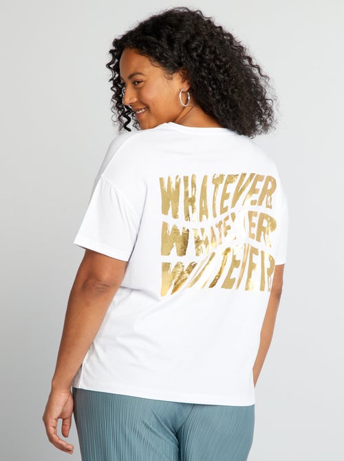 T-shirt stampata 'whatever' - Kiabi