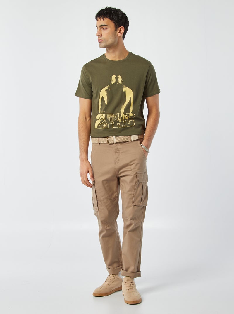 T-shirt stampato '2Pac' KAKI - Kiabi
