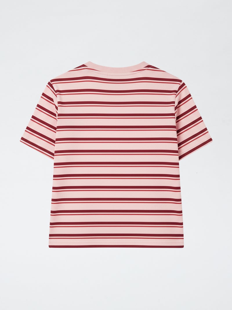 T-shirt stampato a maniche corte e scollo rotondo Rosso - Kiabi