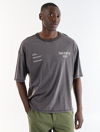 T-shirt stampato a maniche corte stile vintage