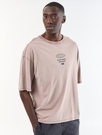 T-shirt stampato a maniche corte stile vintage