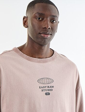 T-shirt stampato a maniche corte stile vintage