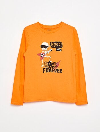 T-shirt stampata a maniche lunghe