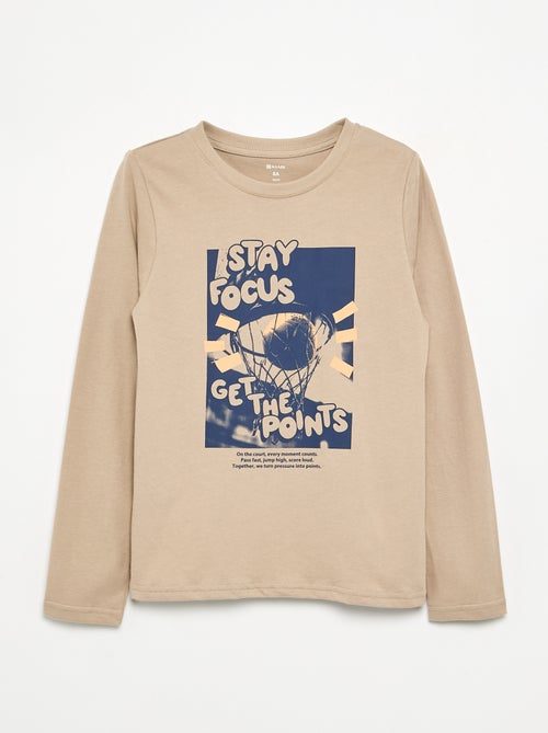T-shirt stampato a maniche lunghe - Kiabi