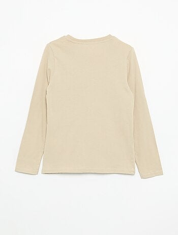 T-shirt stampata a maniche lunghe