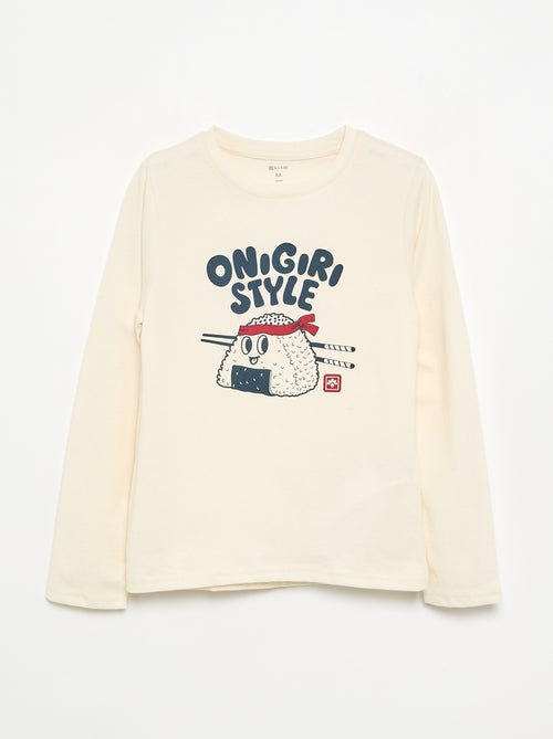 T-shirt stampato a maniche lunghe - Kiabi T-shirt stampato a maniche lunghe - Kiabi