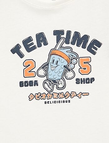 T-shirt stampata a maniche lunghe