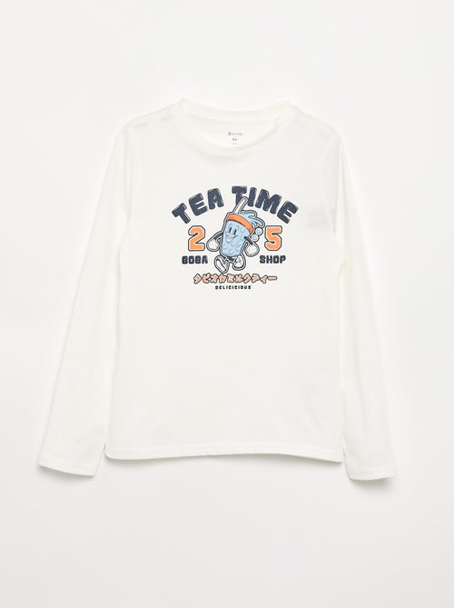 T-shirt stampato a maniche lunghe - Kiabi