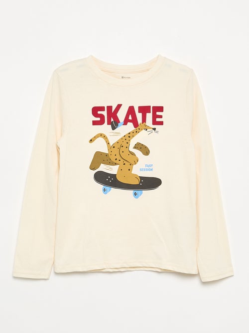 T-shirt stampato a maniche lunghe - Kiabi