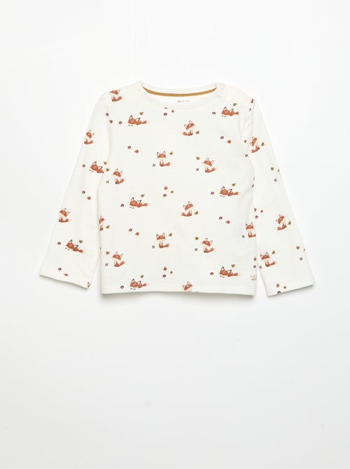 T-shirt stampato a maniche lunghe - Kiabi