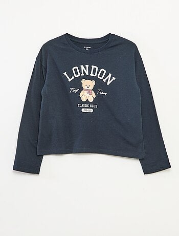 T-shirt stampata a maniche lunghe