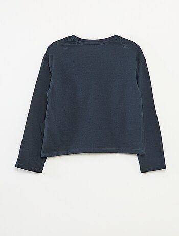 T-shirt stampata a maniche lunghe